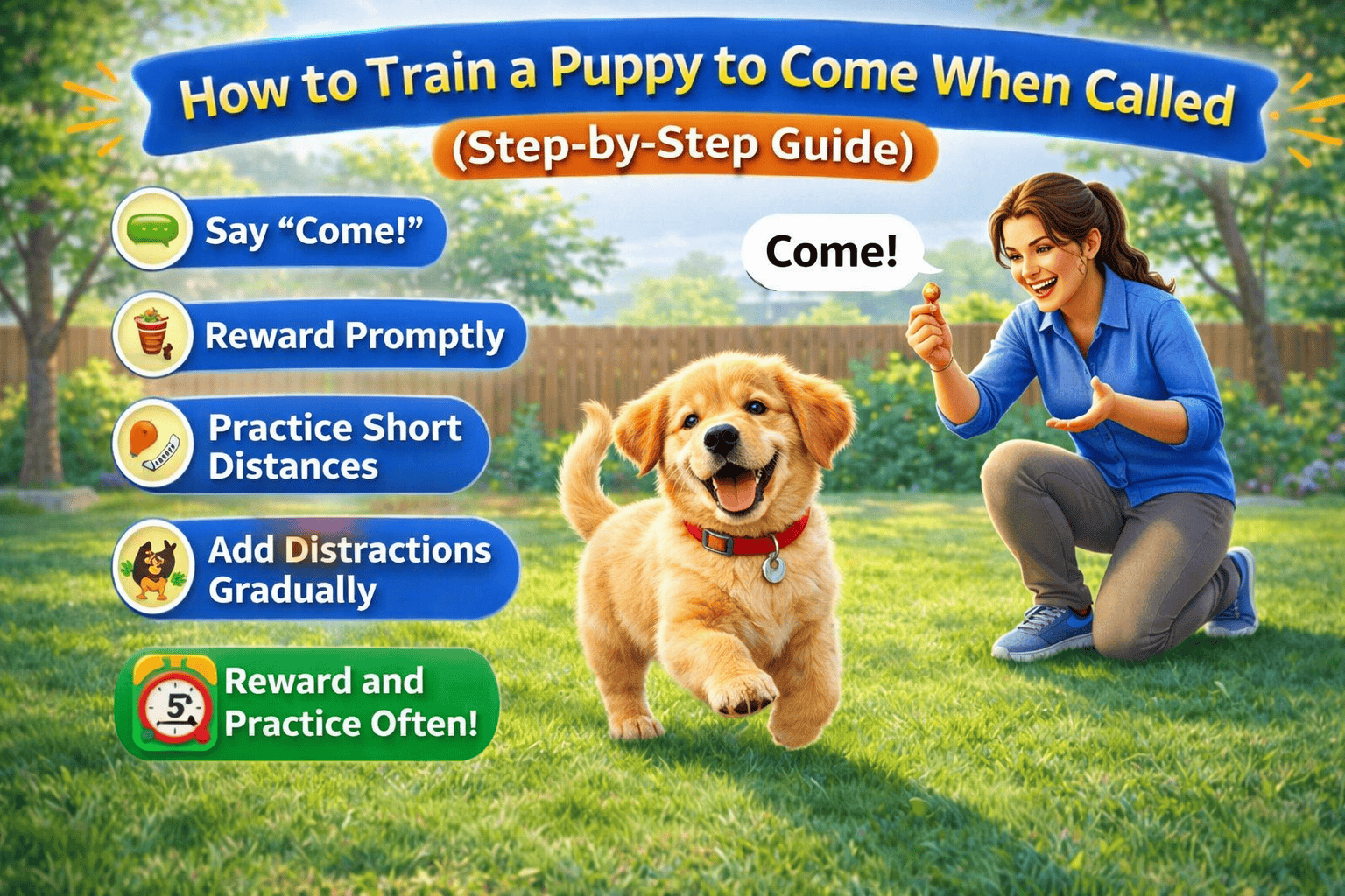 Train a Puppy to Come When Called